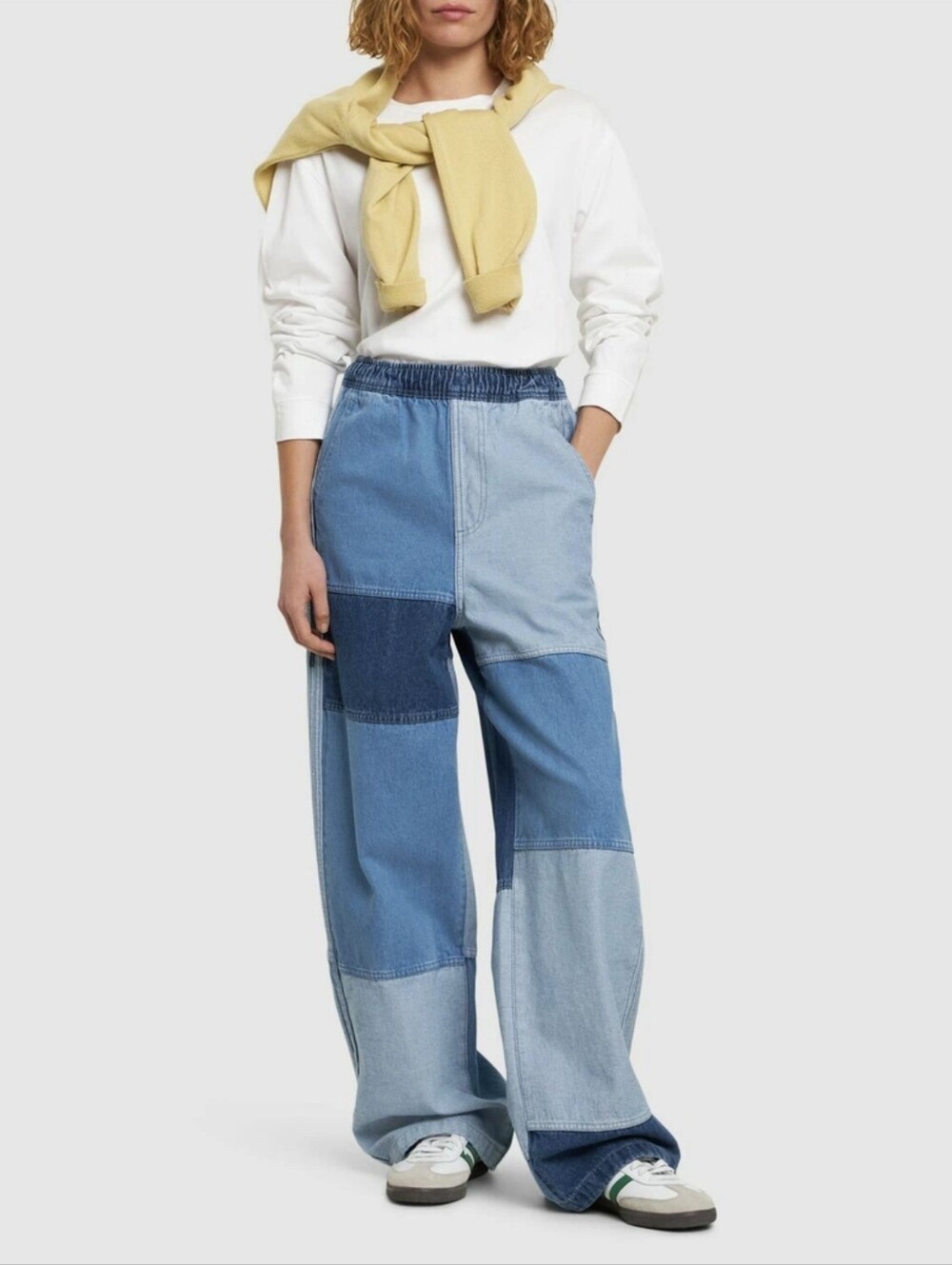 Adidas Originals x Ksenia Schnaider Patchwork denim jeans